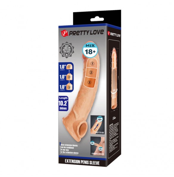 PRETTY LOVE - Celarus Extension Penis Sleeve (Skin Color) PRETTY LOVE - Celarus Extension Penis Sleeve (Skin Color)